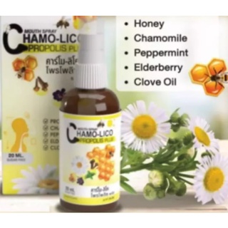 Chamo-Lico Propolis Plus Mouth Spray 20 ml คาร์โม-ลิโค สเปรย์พ่นคอ ชุ่มคอ คันคอ 1 คะแนน