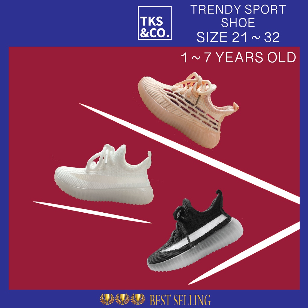 TKS&CO. Boy & Girl Kid Sport Shoe Kid Running Shoe รองเท้าผ้าใบเด็ก กันลื่น แฟชั่นญี่ปุ่น TY