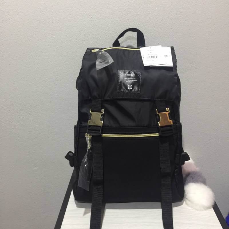กระเป๋า ANELLO Nylon GOLD BUCKLE Big Ruck Sack Backpack AT-B1493