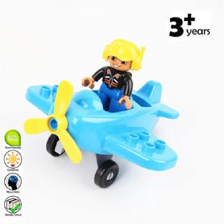 ของเล่นตัวต่อเลโก้ Duplo Diesel Plane with Pilot Diy ของเล่นเสริมการเรียนรู้เด็ก