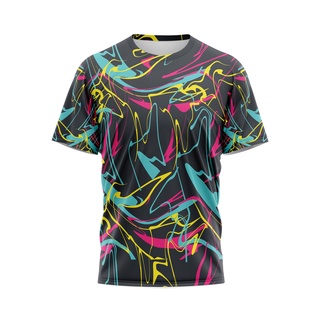 เสื้อกีฬา แบดมินตัน วอลเลย์บอล พิมพ์ลาย Abstract 07-08