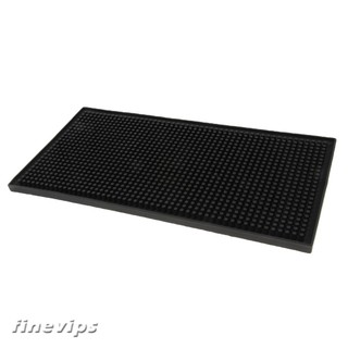 Bar Mat Rubber Black 45X30x1cm