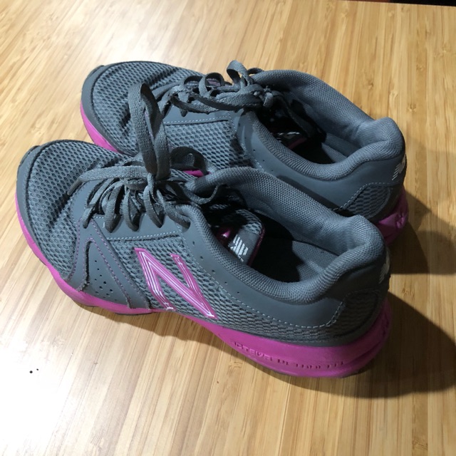 New Balance grey ann pink running shoes
