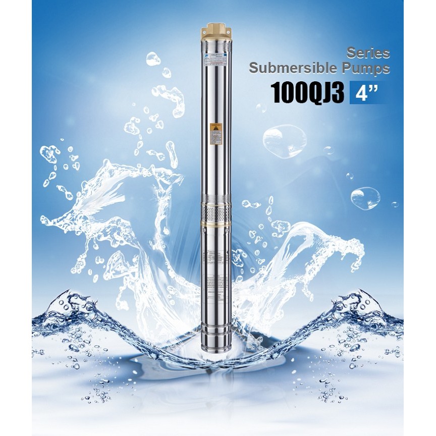 Jiadi ปั๊มบาดาล บ่อ 4 นิ้ว 100QJD308-0.75(1.5") 8 ใบพัด ดูดสูงสุด 85 เมตร