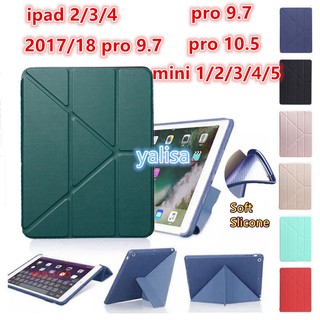 [จัดส่งที่รวดเร็ว] ipad10.2 2019 gen7 pro 11 Air4 ซองหนัง iPad 9.7 2018 Air1 2 ซองหนัง mini 2 3 4 5 เคสหนัง ซิลิโคน TPU