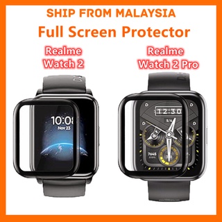 Realme Watch 2 / Watch 3 / Watch 2 Pro ฟิล์มกันรอยหน้าจอ แบบเต็ม 3D ขอบโค้ง นิ่ม ฟิล์มป้องกัน