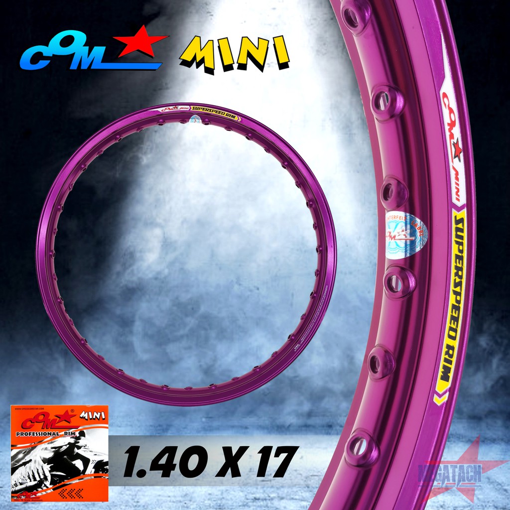 ล้อ COM MINI 1.40 X 17 ขอบยก จำนวน 2 วง วงล้อคอม ขนาด 1.40 ขอบ 17 ของแท้ การันตีของแท้ 100% วงล้ออลูมิเนียม