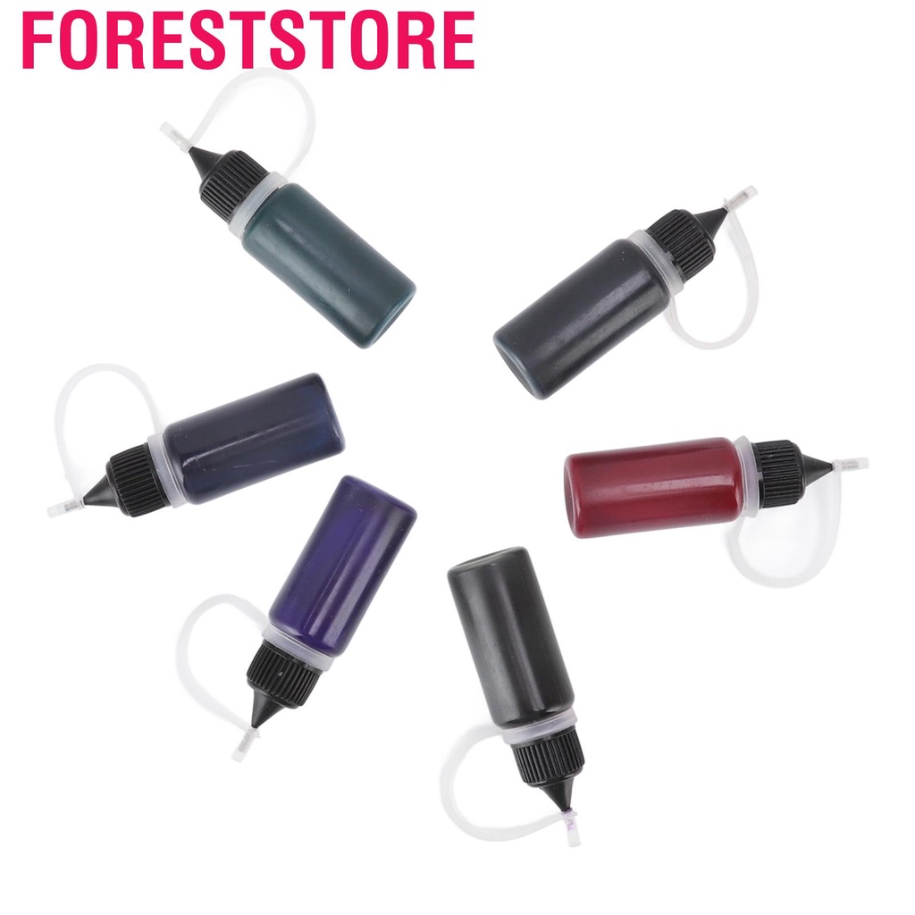 Foreststore Pigment Temporary Tattoo Ink Kit 6 Colors Long Lasting Semi ...