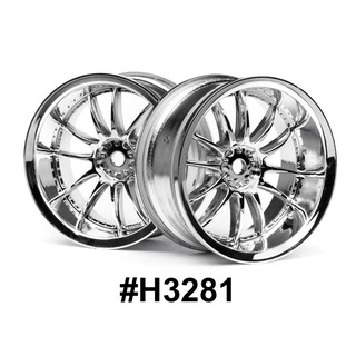 HPI 3281 WORK XSA 02C WHEELS 26mm CHROME (6mm OFFSET)