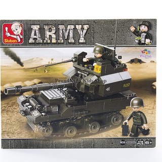 ProudNada Toys ของเล่นเด็กชุดตัวต่อเลโก้รถถังทหาร Sluban ARMY  178 PCS B0282