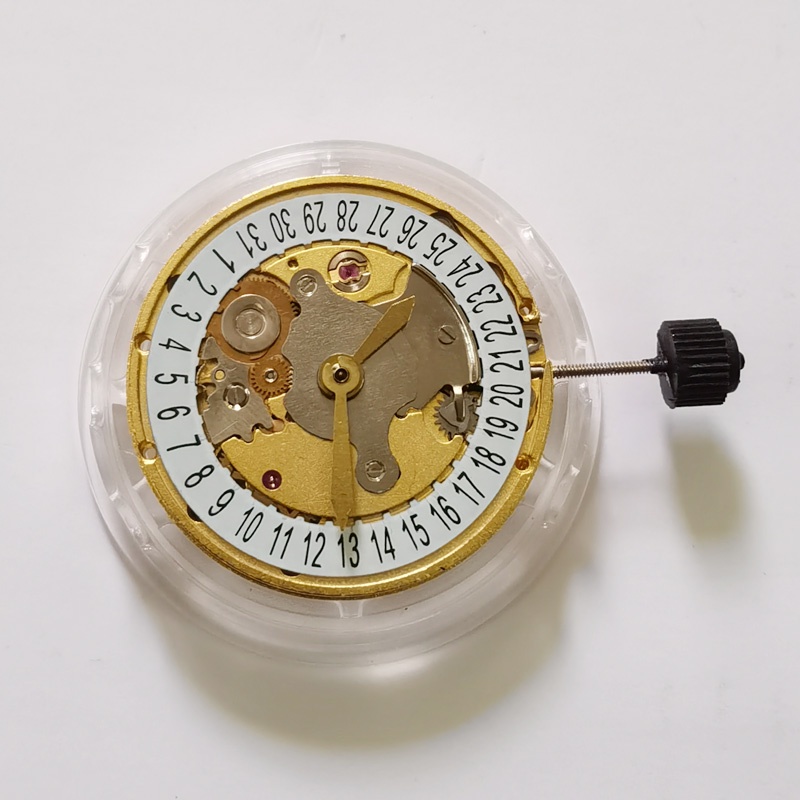 2824 Gold Automatic Mechanical Movement ปฏิทินเดี่ยว 3 มือนาฬิกาอุปกรณ์เสริม 2824 ทองอัตโนมัติ Mecha