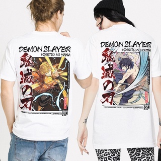 เสื้อคู่วินเทจ - สไตล์แฟชั่นใหม่ Tshirt Slayer เสื้อเชิ้ตสีขาว unisex อะนิเมะผู้ชายเสื้อยืดอินเทรนด