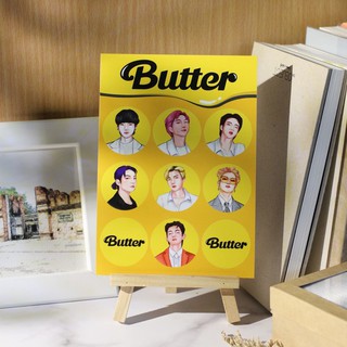 BTS BUTTER (COLOR) - STICKER สติ๊กเกอร์ไดคัท (A6)