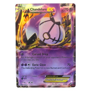 Chandelure EX 77/113 แชนเดลา Pokemon Matt Card ภาษาอังกฤษ