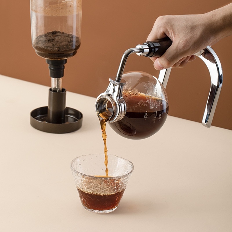 Japanese Style Siphon Coffee Maker Tea Siphon Pot Vacuum Coffeemaker Glass  Type Coffee Machine Filter