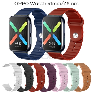 สายนาฬิกาข้อมือซิลิโคน แบบยืดหยุ่น สําหรับ Smart Watch 41 มม. 46 มม. Oppo