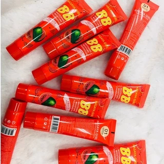 H6079 ครีมแตงโมBB HASAYA GIRL🍉🍉 แบบหลอดบีบ เกลี่ยง่าย กลิ่มหอม