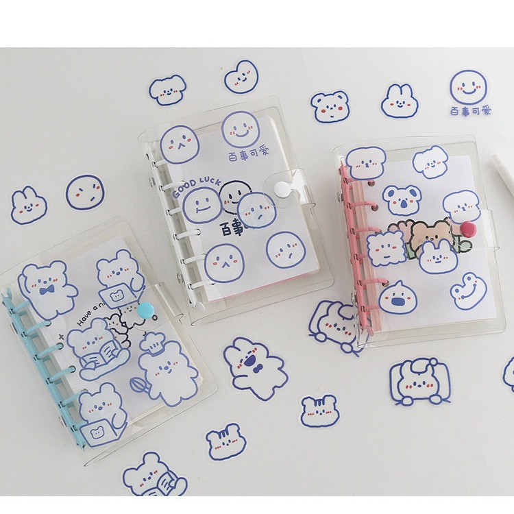 Hotwind Bentoy Milkjoy DIY สติกเกอร์ PET ลายหมี ลายน่ารัก  NO.MISU99