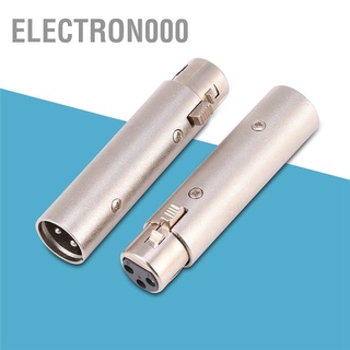 Electron000 อะแดปเตอร์เชื่อมต่อไมโครโฟน 3-Pin Xlr Male To Female 2 ชิ้น