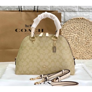 COACH KATY SATCHEL IN SIGNATURE CANVAS