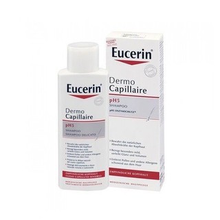 🔥EUCERIN DermoCapillaire pH5 Mild Shampoo 250 ml แชมพูสำหรับหนังศีรษะบอบบางแพ้ง่าย ฟื้นบำรุงให้ผมนุ่มสลวย สุขภาพดี