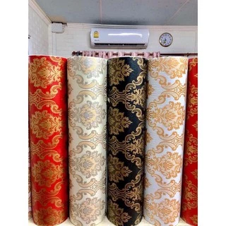💥✨ วอลเปเปอร์ ลายไทย เกรด AAA ชนิดกาวในตัว ขนาด 60*9.5-10เมตร ราคา 650฿