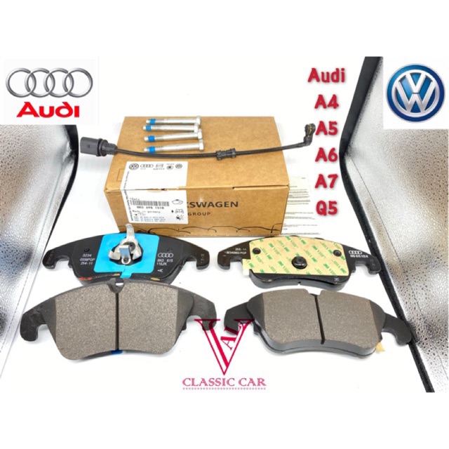 แผ่นรองเบรกแผ่นดิสก์ Audi A4 A5 A6 A7 Q5 ด้านหน้า ( 8K0 698 151B )