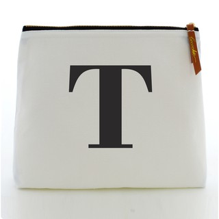 กระเป๋า ALPHABET MAKEUP BAGS LARGE WHITE “T”