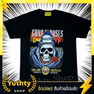 เสื้อยืดเสื้อวง Guns n Roses เสื้อยืดแฟชั่นวินเทจ90 ไม่มีตะเข็บข้าง ใส่ได้ทั้งชายและหญิง