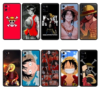 Vivo Y01 15S 15A T1 Y10 One Piece Monkey D Luffy เคสโทรศัพท์ แบบนิ่ม สีดํา