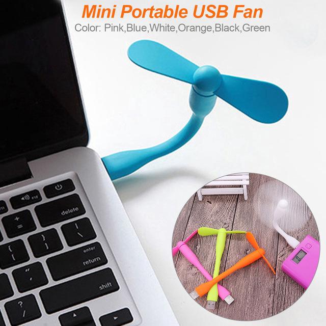 พัดลม USB แบบพกพาสำหรับ Tablet Power Bank Computer USB