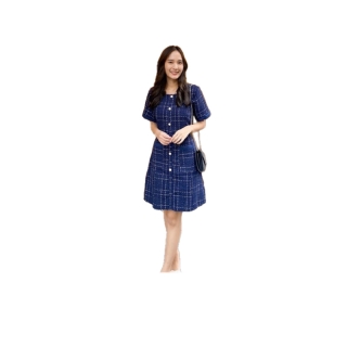 จ่าย 𝟰𝟲𝟱฿ ใส่โค้ด 𝗗𝗘𝗧𝗠𝗔𝗬𝟭𝟬𝟬 + เก็บโค้ดหน้าร้านค้า - Lauryn Dress เดรสสั้น ชุดทำงาน ใส่ไปคาเฟ่ (Mina Closet)