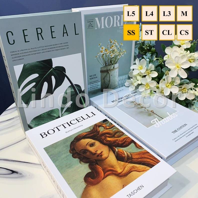 หนังสือตกแต่ง หนังสือปลอม Decor Book Modern พร็อพถ่ายรูป ลวดลายสวยงามคมชัด เหมือนจริง (SS)