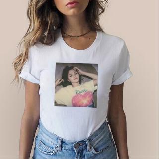 เสื้อยืดแขนสั้น พิมพ์ลาย Selena Gomez สไตล์ฮิปฮอป แนววินเทจ สําหรับผู้หญิง