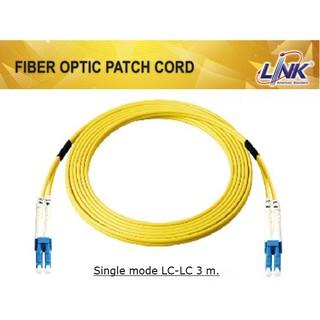 LC-LC Patch Cord (LC to LC) (OS2), Duplex Single-mode, Link UFP922D31-03 Fiber Optic ,ยาว 3 m.