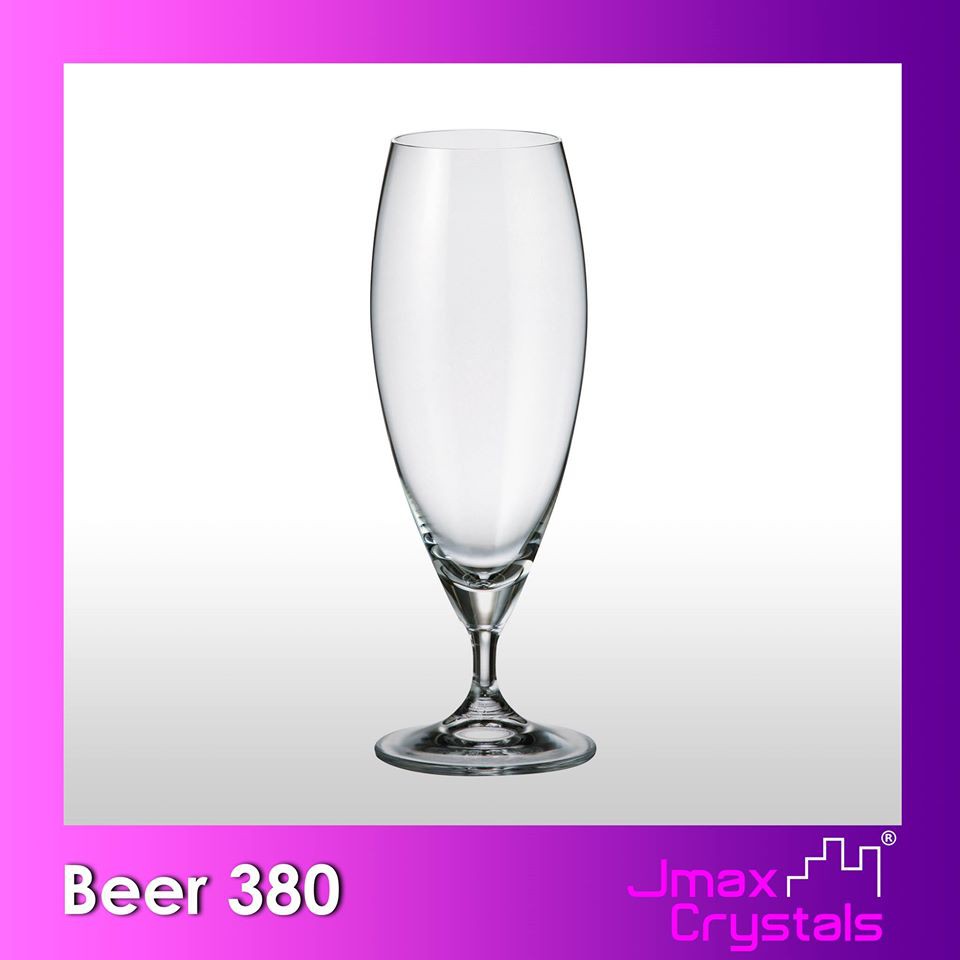 Crystal Beer Glass 380 ml (pack of 6)