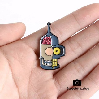 เข็มกลัด / หมุดโลหะ Simpson Robot Anatomy Brain Enamel pins 💨🍀