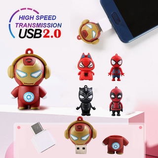 แฟลชไดรฟ์ USB กันน้ํา กันฝุ่น ลาย Marvel Spiderman Iron Man 1TB