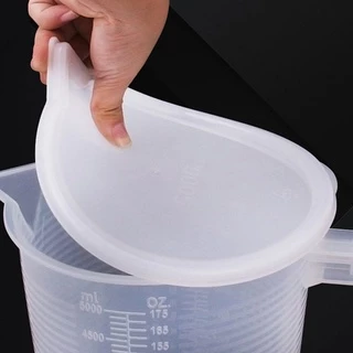 เหยือกน้ำถ้วยตวง 1000 ml ถ้วยตวงพลาสติกใส (PP) เหยือกตวงพลาสติก พร้อมฝาปิด 5,000 ml.(5 ลิตร)