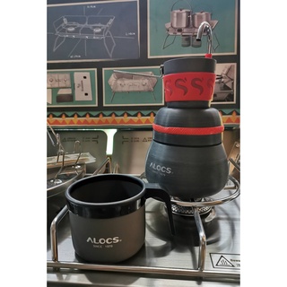 เครื่องชงกาแฟ แบบ Moka Pot  ของ Alocs (Outdoor Coffee Pot CW-EM01) by Jeep Camping