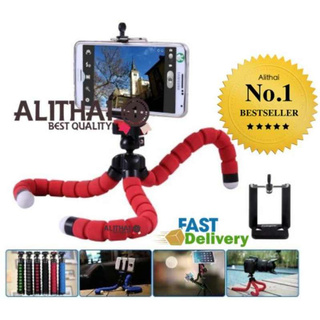 Alithai Gift ขาตั้งกล้อง ขาตั้งมือถือ หนวดปลาหมึก 3 ขา Octopus Flexible Leg Mini Tripod