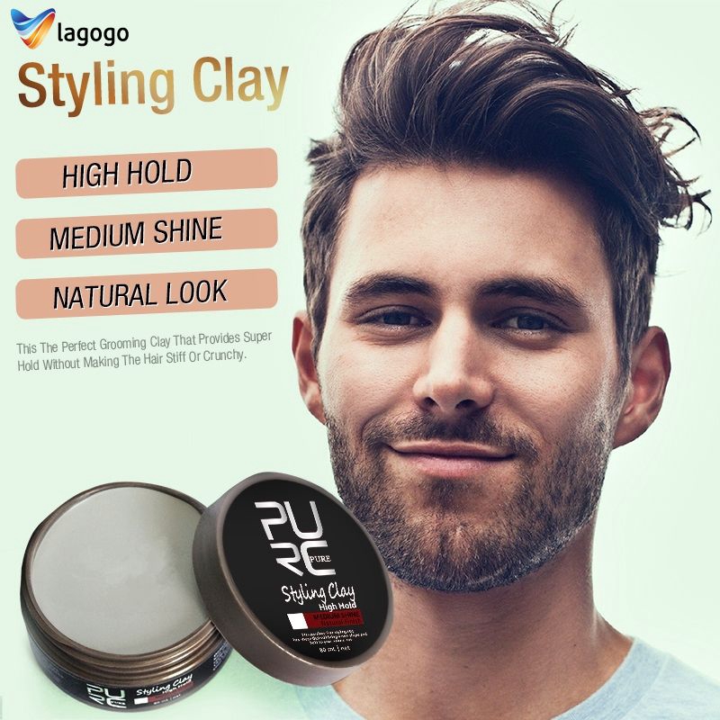 Men Clay Hair Coloring Hair Wax Styling Hair High Hold Low