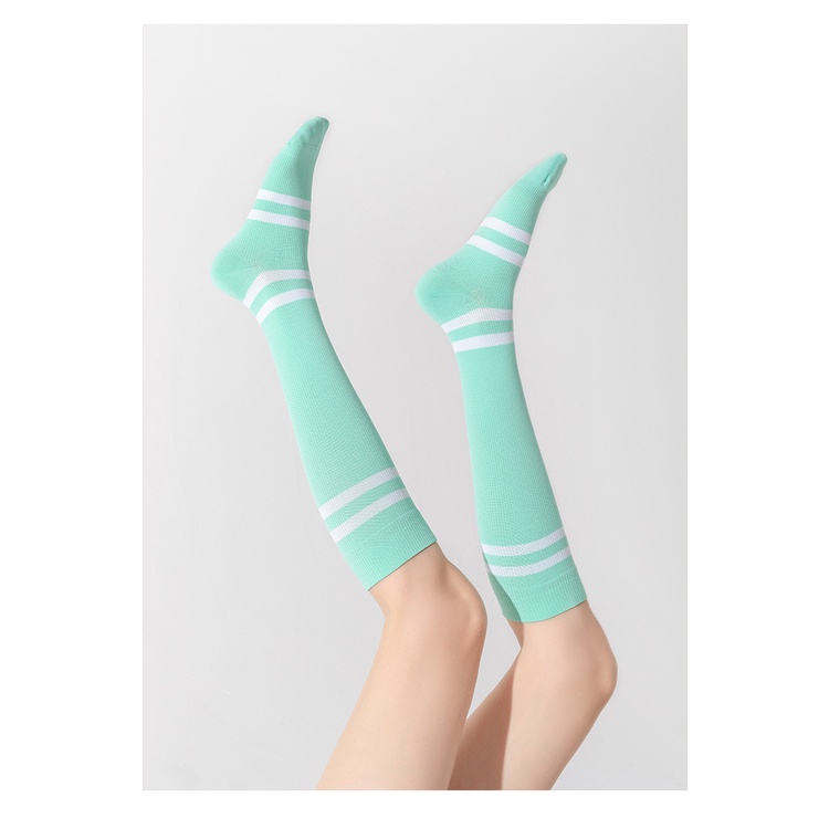 ถุงเท้ากีฬา รัดกล้ามเนื้อ ผู้หญิง มืออาชีพ ฟิตเนส วิ่ง กระโดดเชือกบีบอัด ท่อนบน น่อง ถุงเท้าผู้หญิง ยาว ยืดหยุ่น ถุงเท้า - รูปที่ 7