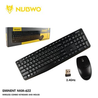 Keyboard Nubwo NKM-622 Eminent Keyboard & Mouse Wireless Combo กันน้ำได้