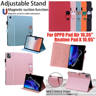 เคสแท็บเล็ตหนัง ฝาพับแม่เหล็กอัจฉริยะ สําหรับ OPPO Pad Air 10.36 นิ้ว Realme Pad X 10.95 นิ้ว