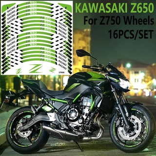 สติกเกอร์สะท้อนแสง กันน้ํา สําหรับติดตกแต่งล้อรถจักรยานยนต์ Kawasaki รุ่น Z650