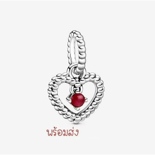 Pandora dangle charm **January Heart หัวใจแดงเข้ม