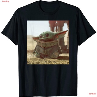 เสื้อยืดผู้ชายและผู้หญิง Star Wars The Mandalorian The Child Scene T-Shirt Mens Womens T-shirts-7O