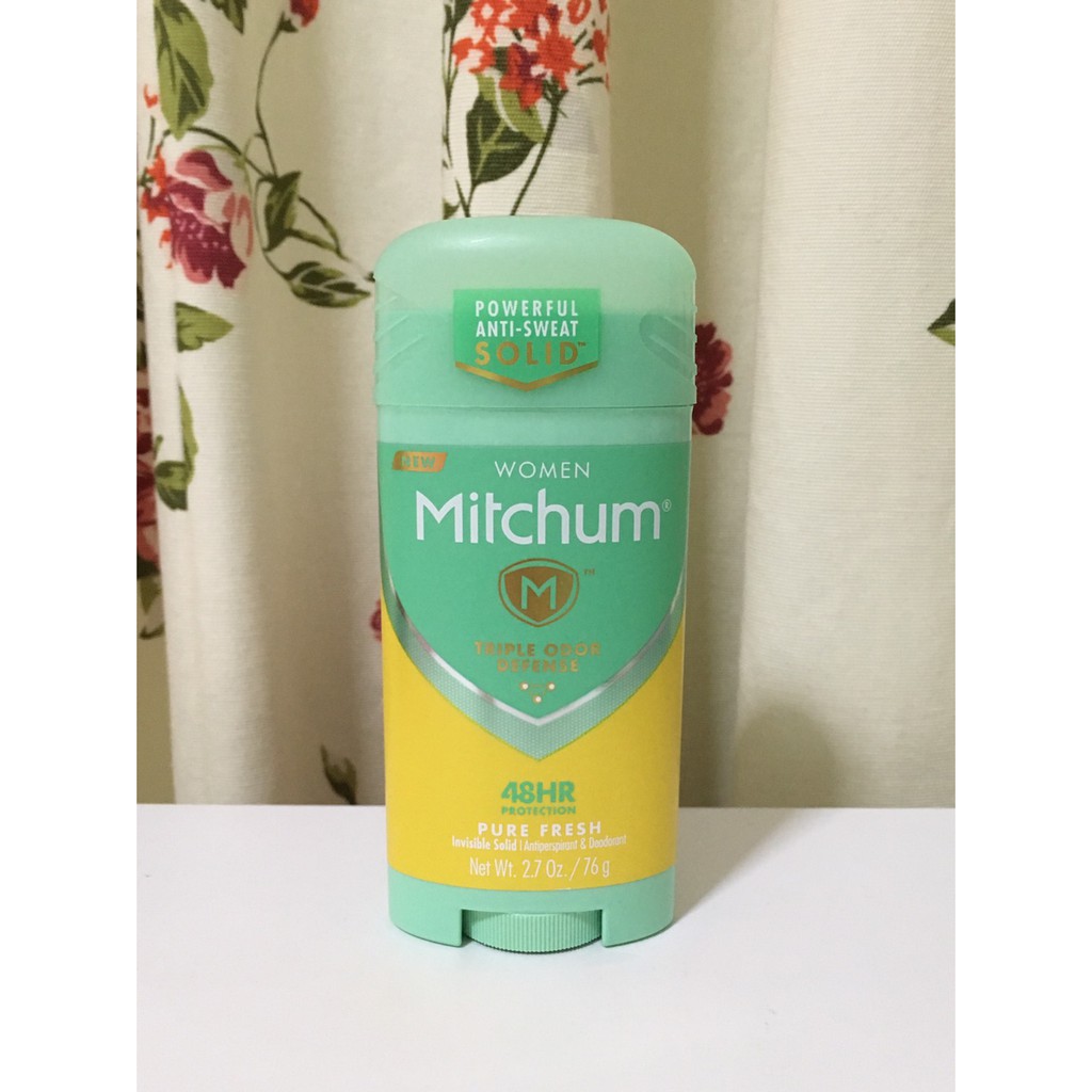 โรลออนผู้หญิงไซส์ใหญ่ 76 กรัม Mitchum Deodorant Invisible Solid กลิ่น Pure Fresh
