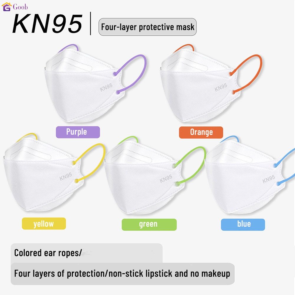KN95ผู้ใหญ่ใบหน้าหน้ากากสามมิติหน้ากากเกาหลีดีไซน์ N95 F94ระดับป้องกันปลาหน้ากากสี่ชั้นหน้ากากป้องกัน [Goob]